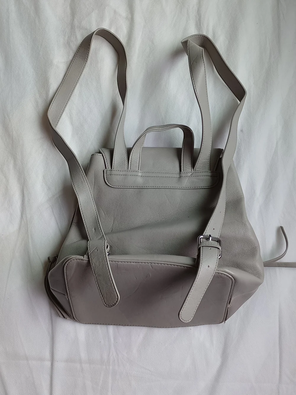Forever 21 Light Gray Drawstring Backpack